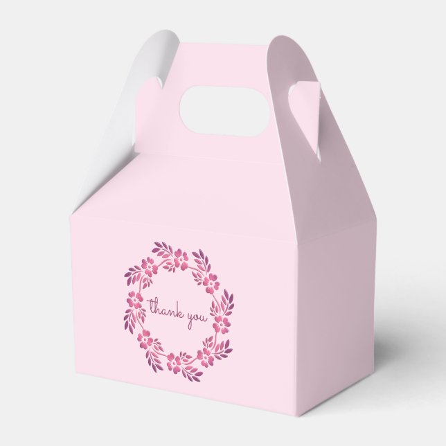 Retro Blommigt Krona-Tack Presentaskar (Framsidan Sidan)