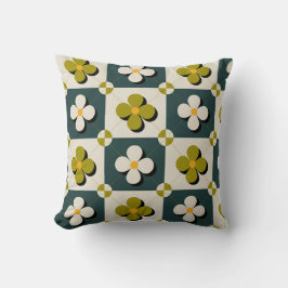 Retro-Blommigt Kudde