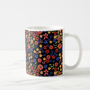 Retro Blommigt Miniprint Anpassningsbar Coffee Mug Kaffemugg
