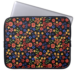 Retro Blommigt Miniprint Anpassningsbar Laptop sle Sleeve