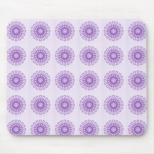 Retro Blommigt Mousepad, Violet Musmatta (Framsidan)