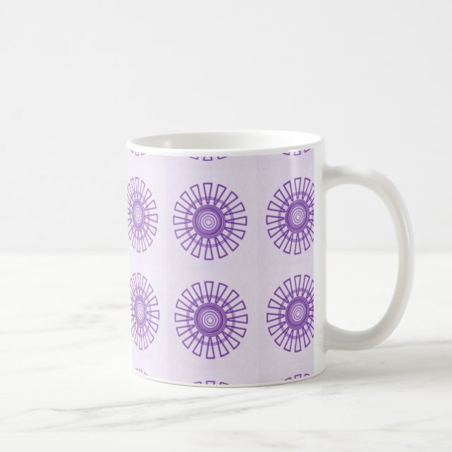 Retro Blommigt Mugg, Violet Kaffemugg (Höger)