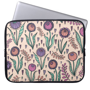 Retro-Blommigt på 60-talet: Hemdekan Mönster Laptop Fodral