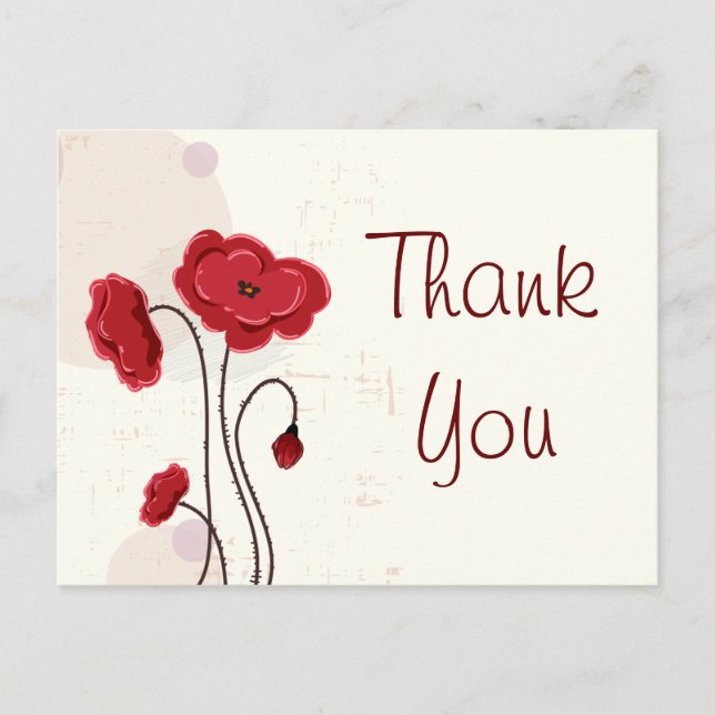 Retro Blommigt Ro med bröstcancer vektor Vykort (Framsida)