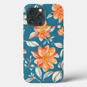 Retro Blommigt Sömlös Mönster