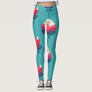 Retro blommigt sömlös mönster. leggings