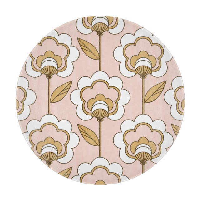 Retro-blommigt: Sömlös vintage mönster. (Framsidan)