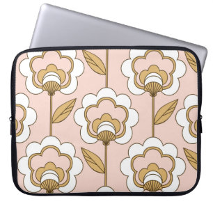 Retro-blommigt: Sömlös vintage mönster. Laptop Fodral