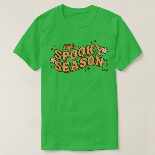 Retro Blommigt Spooky Season Taloky Vibes Women Ha T Shirt (Design framsida)