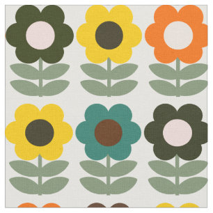 Retro blommigt tyg