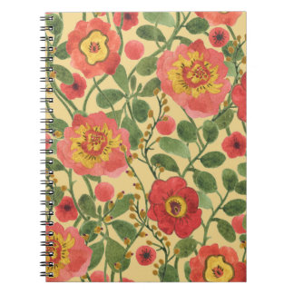 Retro Blommigt Vattenfärg: Timless Elegance Anteckningsbok