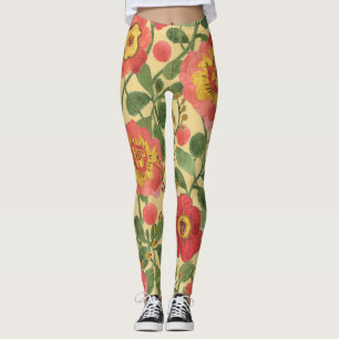 Retro Blommigt Vattenfärg: Timless Elegance Leggings
