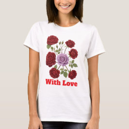 Retro Blommigt Vintage Romantic Botanical Ro T Shirt