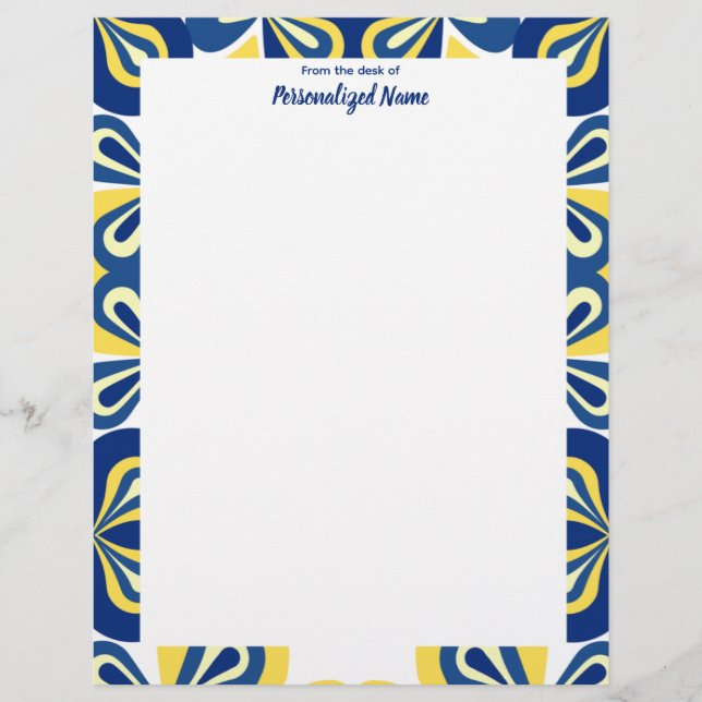 Retro-Blommigten är inte infogad Brevhuvud (Framsida)