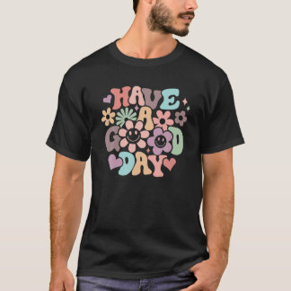 Retro-Blommigten har positiva Vibes Inspir på Bran T Shirt