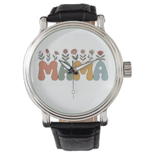 Retro-Blommigtens "MAMMA"-Perfekt för Mor dag Armbandsur