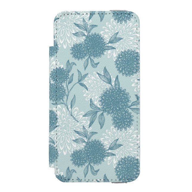 Retro blommönster 2 2 incipio iPhone wallet skal (Folio Framsidan)