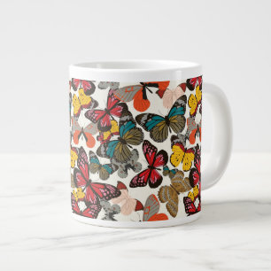 Retro blommönster 2 jumbo mugg