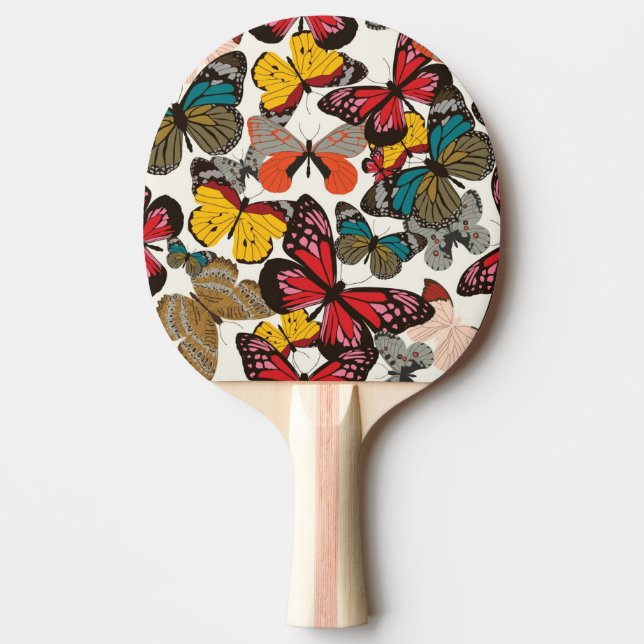 Retro blommönster 2 pingisracket (Framsidan)