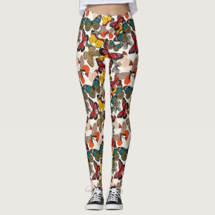 Retro blommönster 7 leggings