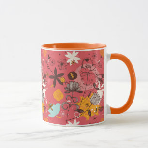 Retro blommönster 7 mugg