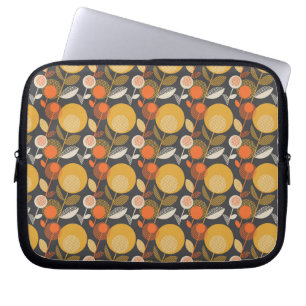 Retro blommönster för klassiker laptop fodral