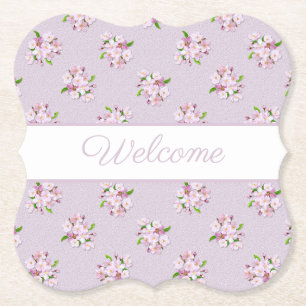 Retro blommönster underlägg papper