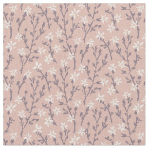 Retro-blommönstret i Boho stil. Rosa sakura. Tyg