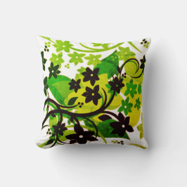 [Retro blommor] 1974 Botanisk grafisk design Kudde