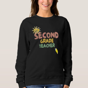 Retro blommor andra 2:a klass lärare idé t shirt