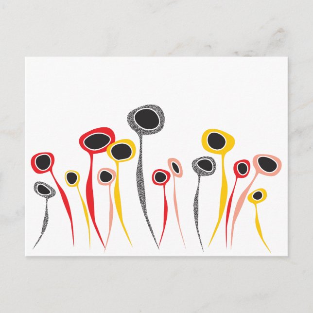 Retro blommor vykort (Framsida)