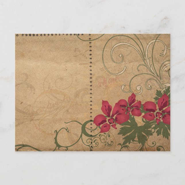 Retro-blommor - vykort (Framsida)