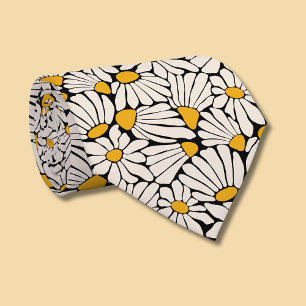 Retro blomster botaniskt blocktryck slips