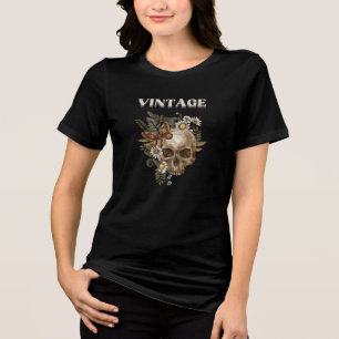 Retro blomster Gotisk estetik T Shirt