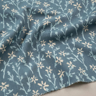 Retro blomster mönster i boho stil. Blå sakura. Tyg
