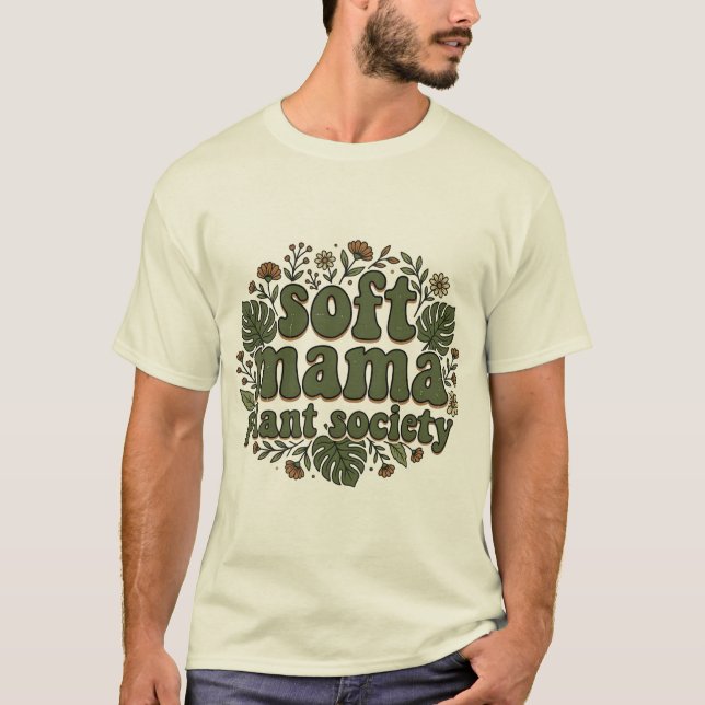 Retro blomster typografi design t shirt (Framsida)