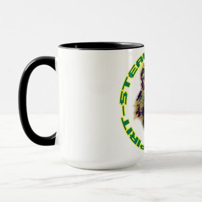 retro blomsterdesign mugg (Vänster)