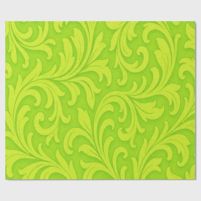 retro blomsterdesign presentpapper (Platt)