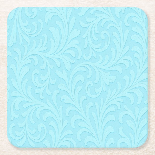 retro blomsterdesign underlägg papper kvadrat (Framsidan)