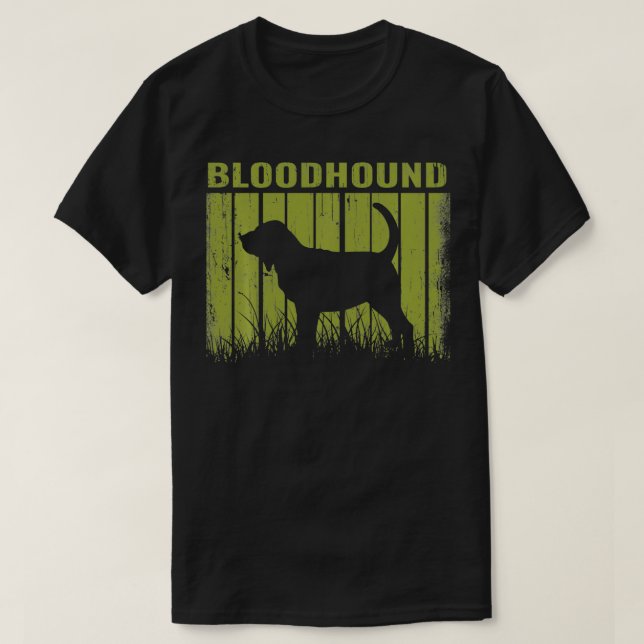 Retro Bloodhound Hund Vintage Gift T Shirt (Design framsida)