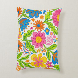 Retro Bloom Blommig Prydnadskudde