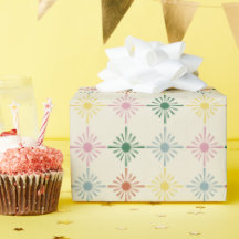 Retro Bloom Geometric Blommigt Skriv ut mönstrad