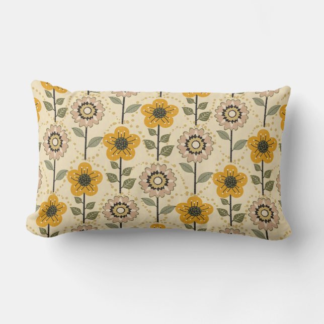 Retro Bloom Harmony Lumbarkudde (Framsida)