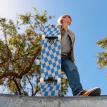Retro Blue Abstract Checkerboard Wavy Shapes Mini Skateboard Bräda 18,5 Cm<br><div class="desc">A wavy blue and cream checkered pattern gives this deck a bold,  trippy retro vibe that stands out at the park. The distorted grid adds movement and a modern edge while still feeling clean and graphic. Perfect for skaters who love trendy,  eye-catching designs.</div>