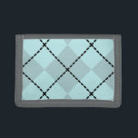 Retro Blue Argyle Wallet Gift<br><div class="desc">Designen kommer från originalteckningen.</div>
