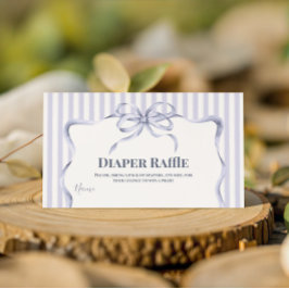 Retro Blue Bow Cafe Bebe Boy Coffee Baby Shower Tilläggskort