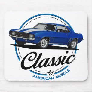 Retro Blue Camaro Classic Musmatta