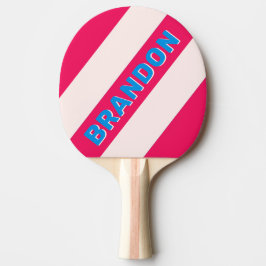Retro Blue Crush Fetala Ränder med Namn Pingisracket
