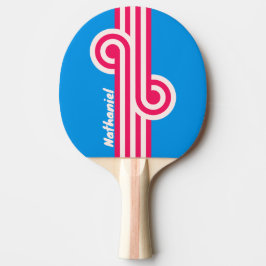 Retro Blue Crush Loop med namn Pingisracket