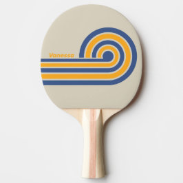Retro Blue Crush Sunset Curl Randiga med namn Pingisracket
